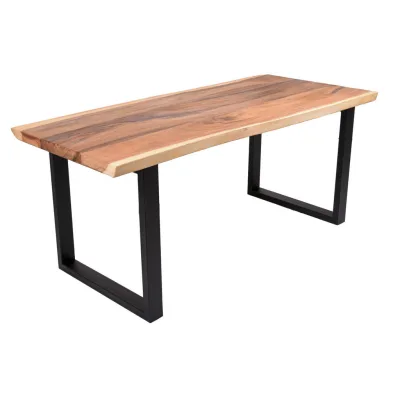 Gardenson Gartentisch Braun, Schwarz 80x77x180 cm