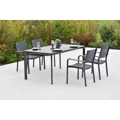 Gardenson Gartentischgruppe Paliano Graphit, Natur