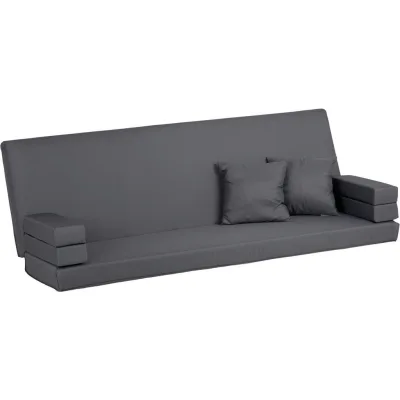 Gardenson Kissenset-Hollywoodschaukel Ersatzkissen FÜR Hollywoodschaukel Anthrazit 57x10x183 cm