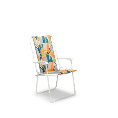 Gardenson Klappstuhl Veba Mehrfarbig, Weiß 56x93x53 cm