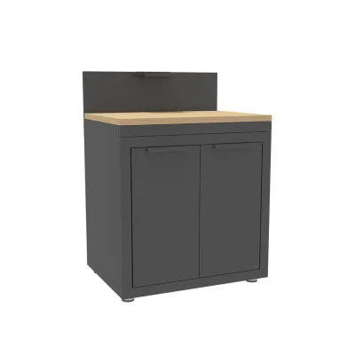 Gardenson Outdoorküchenunterschrank Anthrazit 80x110x60 cm