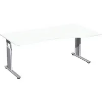 Geramöbel Schreibtisch C Fuß Flex 1.800 x 680-820 x 800/1.000 mm (B x H x T) Freiform rechts