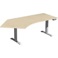 Geramöbel Schreibtisch Elevate Basic ahorn silber