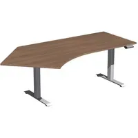 Geramöbel Schreibtisch Elevate Basic nussbaum silber