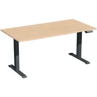 Geramöbel Schreibtisch Elevate Plus 1.600 x 630-1.280 x 800 mm (B x H x T) anthrazit