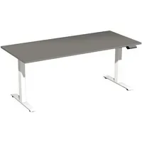 Geramöbel Schreibtisch Elevate Plus 1.800 x 630-1.280 x 800 mm (B x H x T) weiß