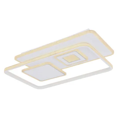 Globo Led-Deckenleuchte Opal, Weiß, Chrom 65x6x44 cm