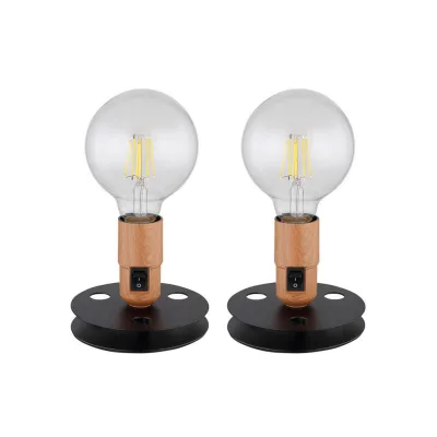 Globo Lighting Tischleuchte Schwarz 12x9x12 cm