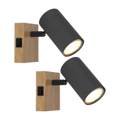 Globo Lighting Wandleuchte Grau 7x10x12 cm