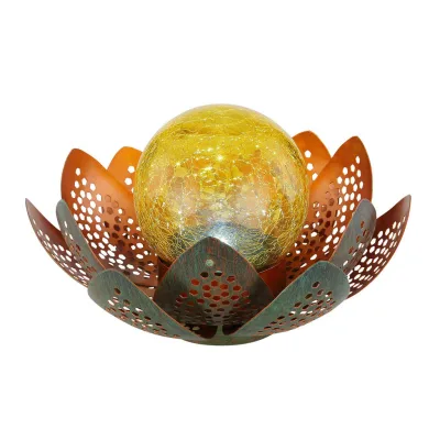 Globo Solarleuchte Orange 22x13.5x22 cm