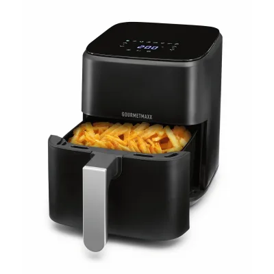 GOURMETmaxx Heißluft-Fritteuse 1200W schwarz matt