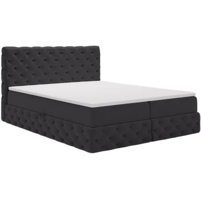 Graingold Boxbett Schwarz 140x200 cm