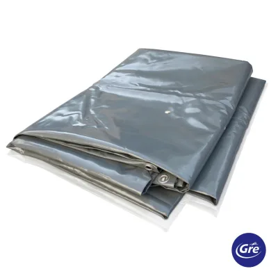 Gre Poolabdeckplane Grau