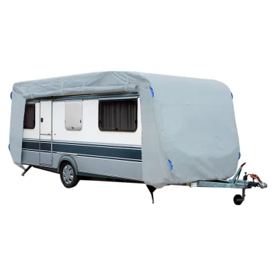 GreenYard Abdeckplane für Wohnwagen oder Wohnmobile Größe S 460 x 250 x 220 cm