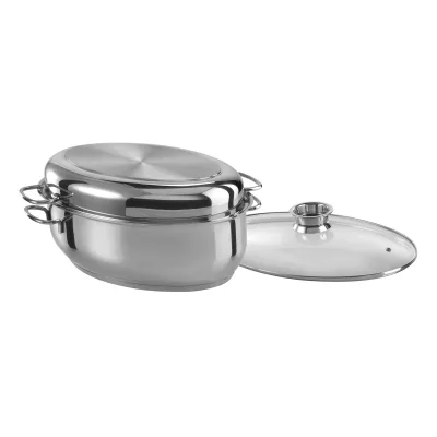 GSW Ovaler Edelstahl Multibräter 38cm 3 in 1