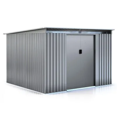 Habitat Garten Metall-Gartenhaus Grau 261x186x241 cm