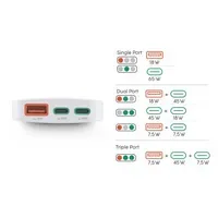 Hama Netzadapter 65 W 1 x USB-A, 2 x USB-C