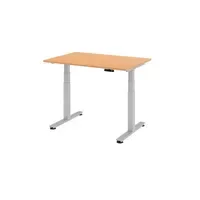 Venda Schreibtisch Silber, Ahorn 80x63.5-128.5x120 cm