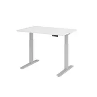 Hammerbacher Schreibtisch 1.200 x 700-1.200 x 800 mm (B x H x T) weiß