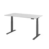 Hammerbacher Schreibtisch Basic 1.600 x 640 x 1.290 x 800 mm (B x H x T) grau