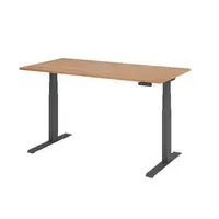 Hammerbacher Schreibtisch Basic 1.600 x 640 x 1.290 x 800 mm (B x H x T) nussbaum