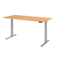 Hammerbacher Schreibtisch Basic 1.800 x 640 x 1.290 x 800 mm (B x H x T) buche