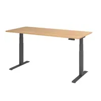 Hammerbacher Schreibtisch Basic 1.800 x 640 x 1.290 x 800 mm (B x H x T) eiche