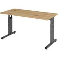 Hammerbacher Schreibtisch O-Serie mini 1.400 x 650-850 x 672 mm (B x H x T)