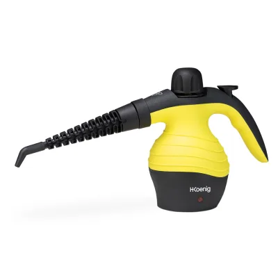 H.Koenig  Handdampfreiniger NV60 / 3,5 bar / verschiedene Aufsätze / 350 ml Wassertank / 1000W/ gelb