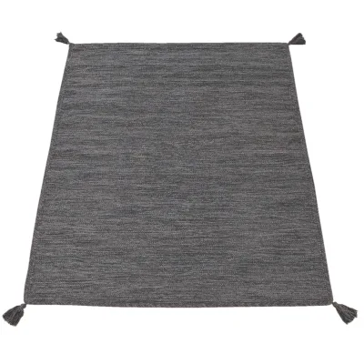 Handwebteppich Kilian grau 60x110 cm