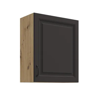 Hängeschrank 60 cm Stilo Grau + Eiche Artisan Küchenzeile Küchenblock Küche