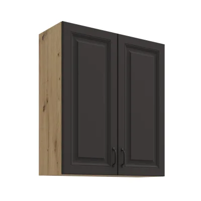 Hängeschrank 80 cm Stilo Grau Küchenzeile Küchenblock Küche Landhaus Höhe 90 cm