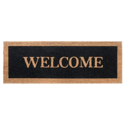 Hanse Home Kokosmatte Mix Mats Schwarz, Hellbraun 27x70 cm