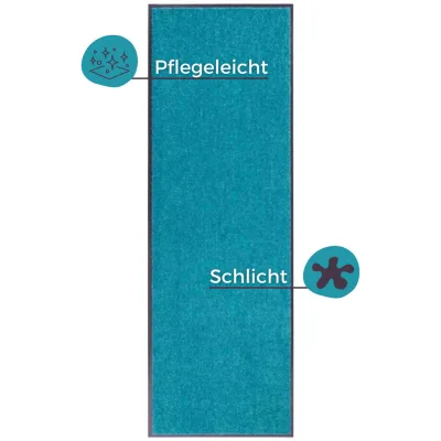 Hanse Home Schmutzfangmatte Wash \u0026 Clean Petrol 60x180 cm