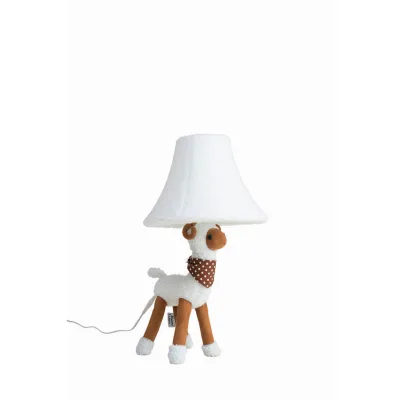 Happy Lamps Led-Kindertischleuchte Wolle das Schaf Weiß 29x48x26 cm