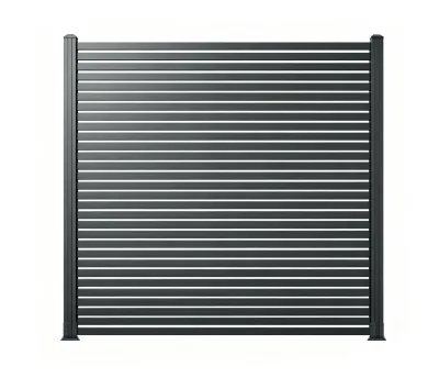 Hardin 1fachgut Premium Aluminium-Rhombus-Sichtschutzzaun CORTINA - 1x Element + 2x Pfosten - Anthrazit