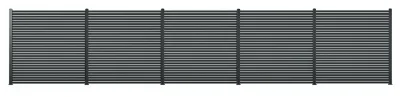 Hardin 1fachgut Premium Aluminium-Rhombus-Sichtschutzzaun CORTINA - 5x Element + 6x Pfosten - Anthrazit
