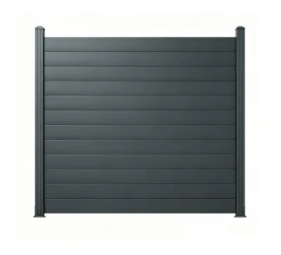 Hardin 1fachgut Premium Aluminium-Sichtschutzzaun CORTINA - 1x Element + 2x Pfosten - Anthrazit