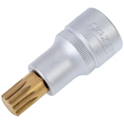 Hazet Schraubendreher-Steckschlüsseleinsatz 990-12, 1/2 (12,5 mm) Vierkant hohl, Innen Vielzahn Profil XZN, SW M12
