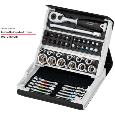 Hazet SmartCase Steckschlüssel Satz 2200SC-2-PD, 1/4 (6,3 mm) Sechskant massiv, 1/4 (6,3 mm) Vierkant hohl, Außen Doppelsechskant-Tractionsprofil,