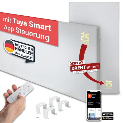 Heidenfeld Infrarotheizung HF-HP140 2.0, 3in1 Steuerung, Kindersicherung (500 Watt)
