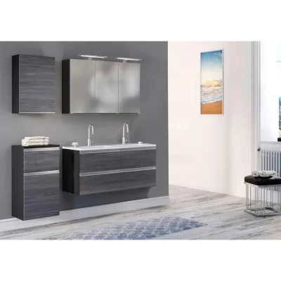 Held Badezimmer Held Möbel Arezzo Silber, Eiche 120x51.5x47 cm