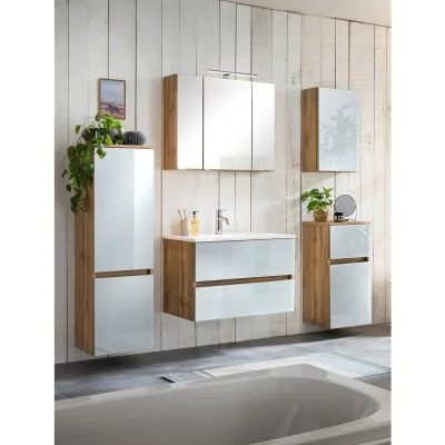 Held Badezimmer Held Möbel Helsinki Weiß, Eiche 160 cm