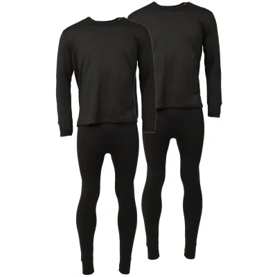 Helios Essential, Skiunterwäsche, Herren, schwarz, 2 Sets