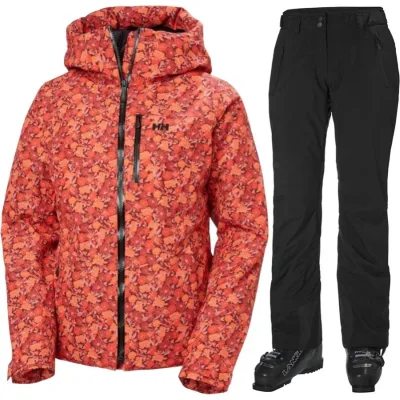 Helly Hansen Legendary/Valdisere 3.0 Skiset, Damen, schwarz/rot