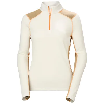 Helly Hansen Lifa Merino Midweight 1/2 Zip, Damen, weiß