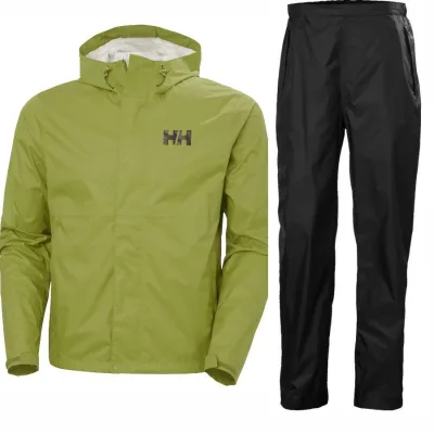 Helly Hansen Loke 2.0/Loke Regenanzug, Herren, schwarz/grün
