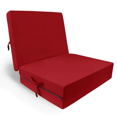 HERLAG Klappmatratze Senior (Klapp-Matratze, Farbe rot, Maße 195x85x10 cm)