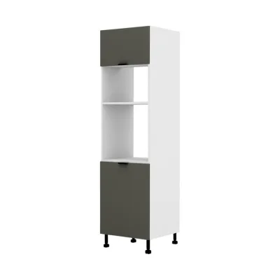 hi-markt Backofen-Hochschrank Dunkelgrau 60x213x56 cm