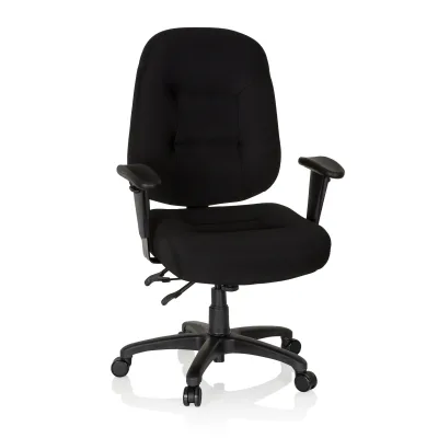 hjh OFFICE Profi Bürostuhl ZENIT XXL Stoff mit Armlehnen (höhenverstellbar)